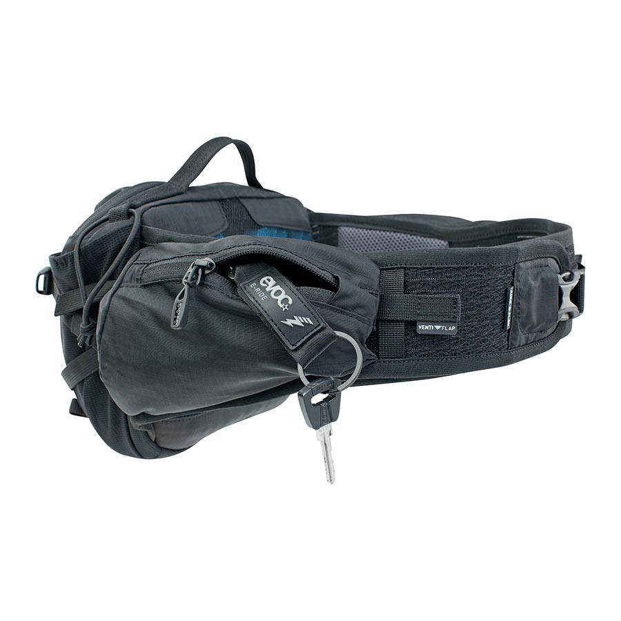 Hip Packs EVOC EVOC Hip Pack Pro E-Ride Hydration Bag Volume: 3L Bladder: Not included Black Dark Slate Gray