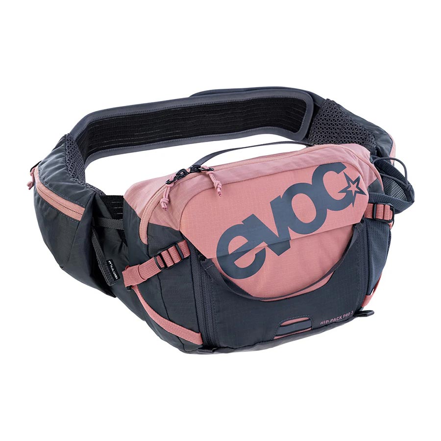 Hip Packs EVOC EVOC Hip Pack Pro 3 +1.5L Bladder Hip Pack 3L Included (1.5L) Dusty Pink/Carbon Grey Dark Slate Gray