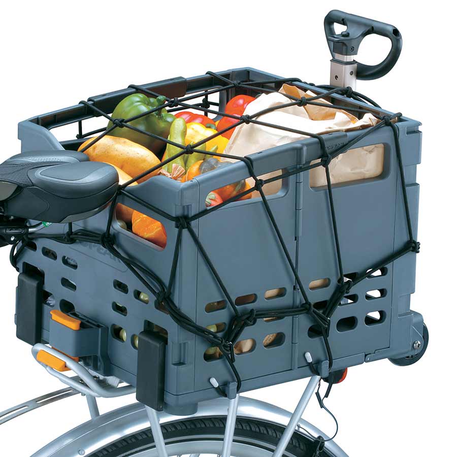 Baskets and Accessories Topeak Topeak Trolley Tote Basket Cargo Net Dim Gray