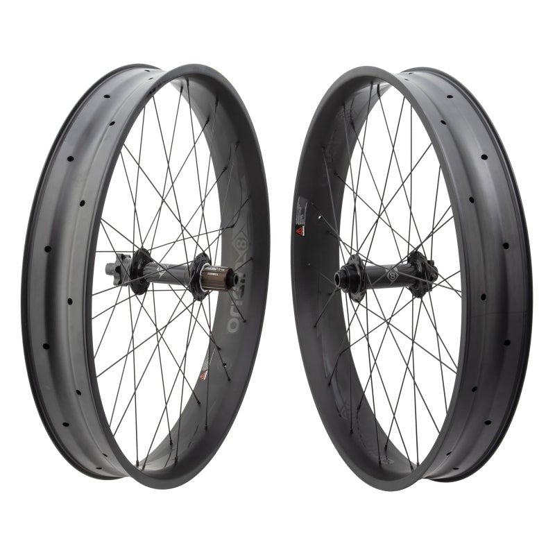 Wheels Origin8 Origin8 26` Carbon Fat Disc 26in Wheel SET Dark Slate Gray