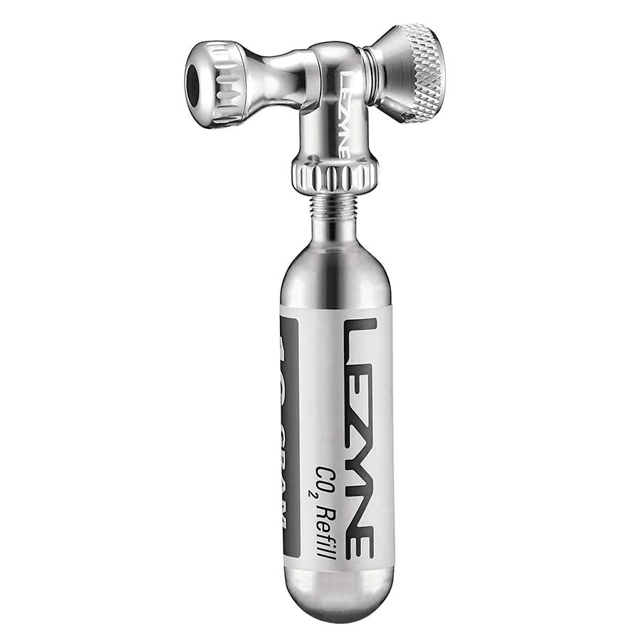 CO2 Inflators/Cartridges Lezyne Lezyne Control Drive Co2 16 gram cartridge machined Slip Fit Chuck Silver Light Gray