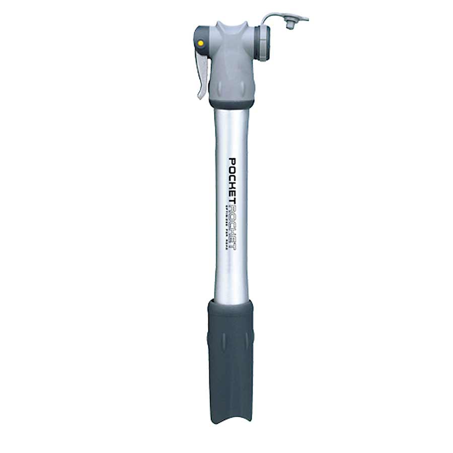 Frame Pump Topeak Topeak Pocket Rocket Mini Pump - 160psi Silver/Black Light Gray