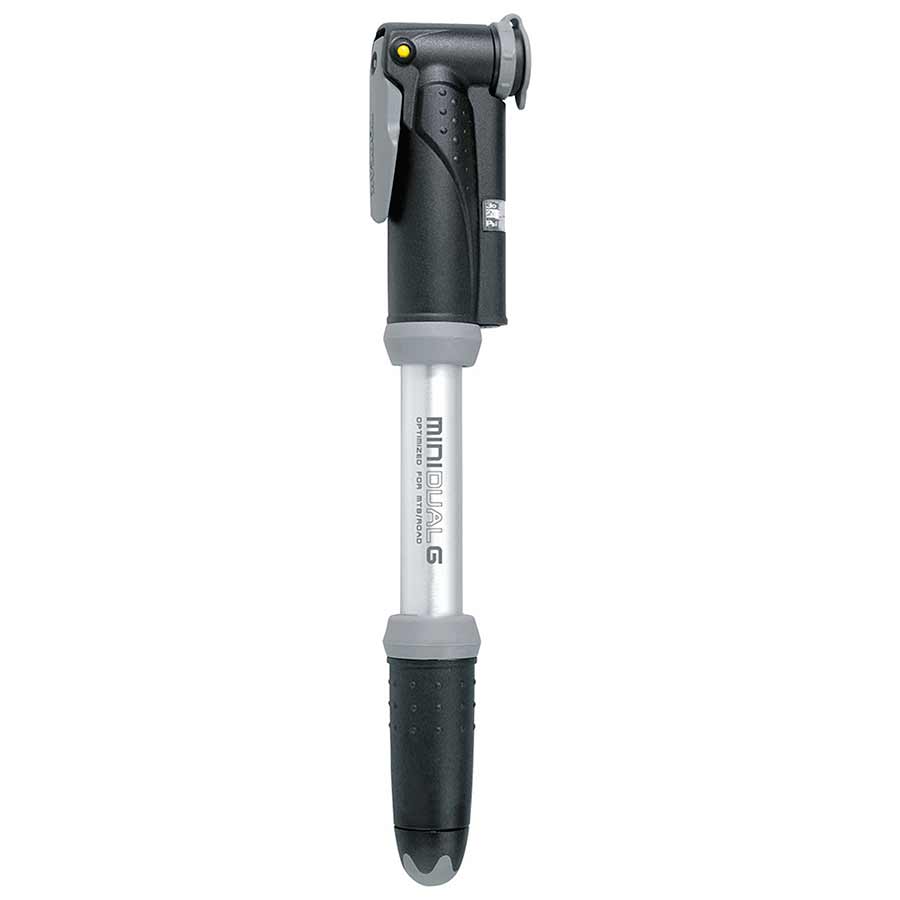 Hand Pumps Topeak Topeak Mini Dual Pump with Gauge Black/Silver Dark Slate Gray