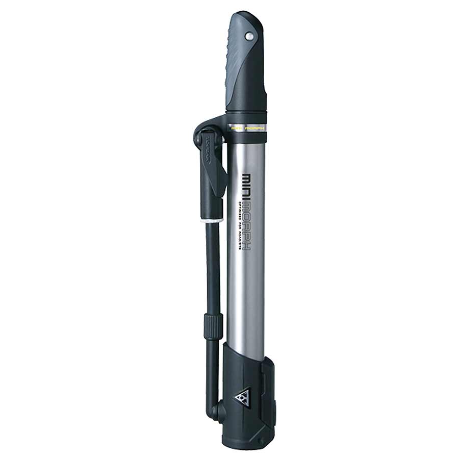 Frame Pump Topeak Topeak Mini Morph Mini Pump - 160psi Silver/Black Dark Slate Gray