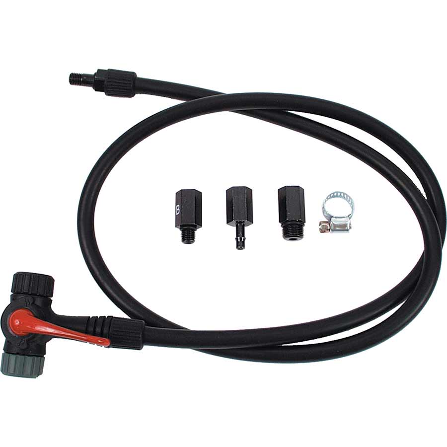 Pump Parts Topeak Topeak TwinHead Schrader/Presta Valve Adaptor 38" Hose Retrofits Most Pumps Dark Slate Gray