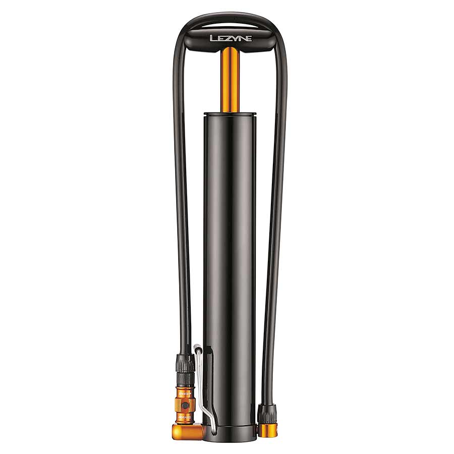 Frame Pump Lezyne Lezyne Micro Floor Drive XL Large Volume 35psi Handpump- with Foot Peg Black Dark Slate Gray