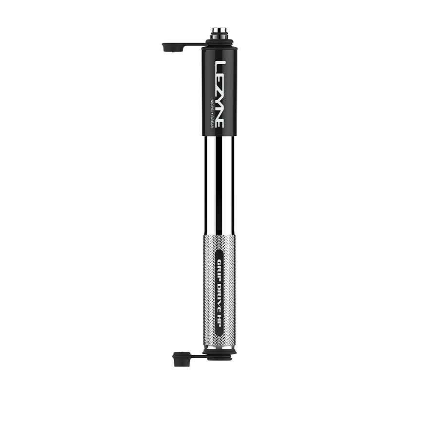 Frame Pump Lezyne Lezyne Grip Drive HP Pump ABS Flip Chuck 120PSI Silver 203mm Dark Slate Gray