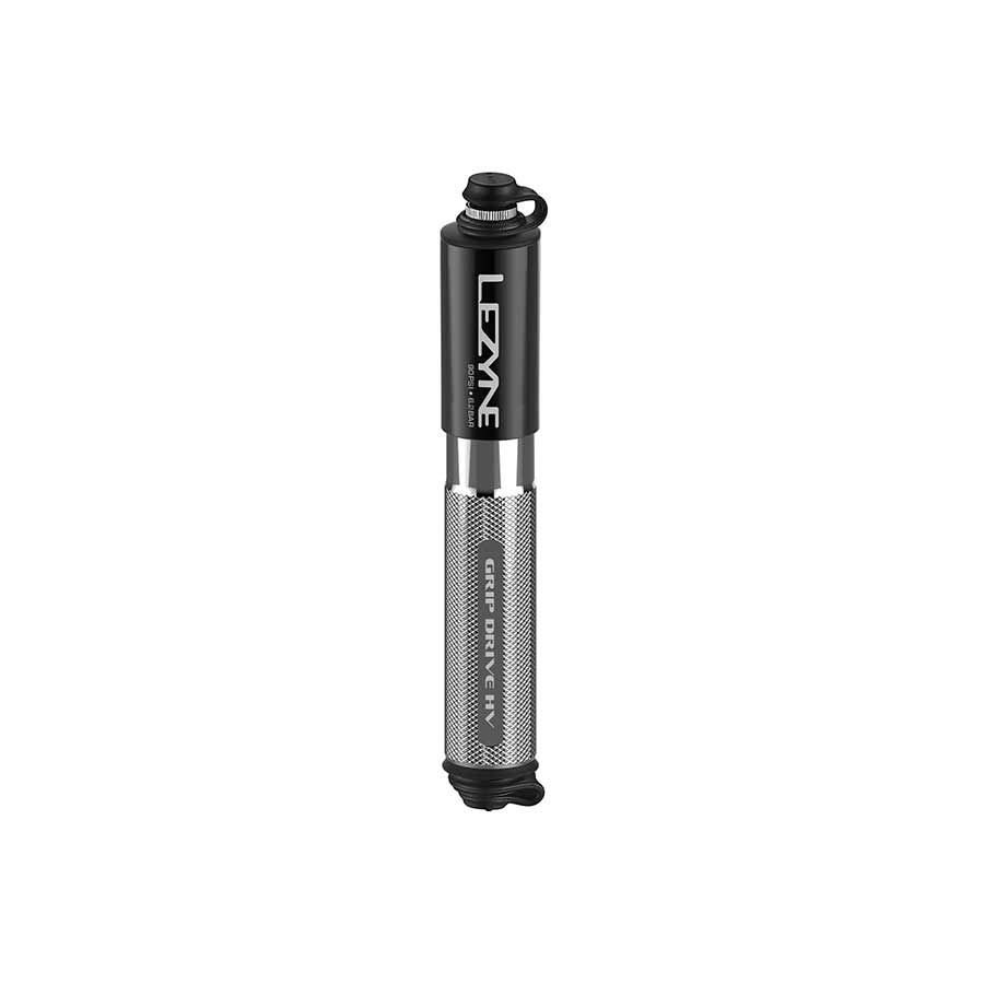 Hand Pumps Lezyne Lezyne Grip Drive HV Pump Small Silver Dark Slate Gray
