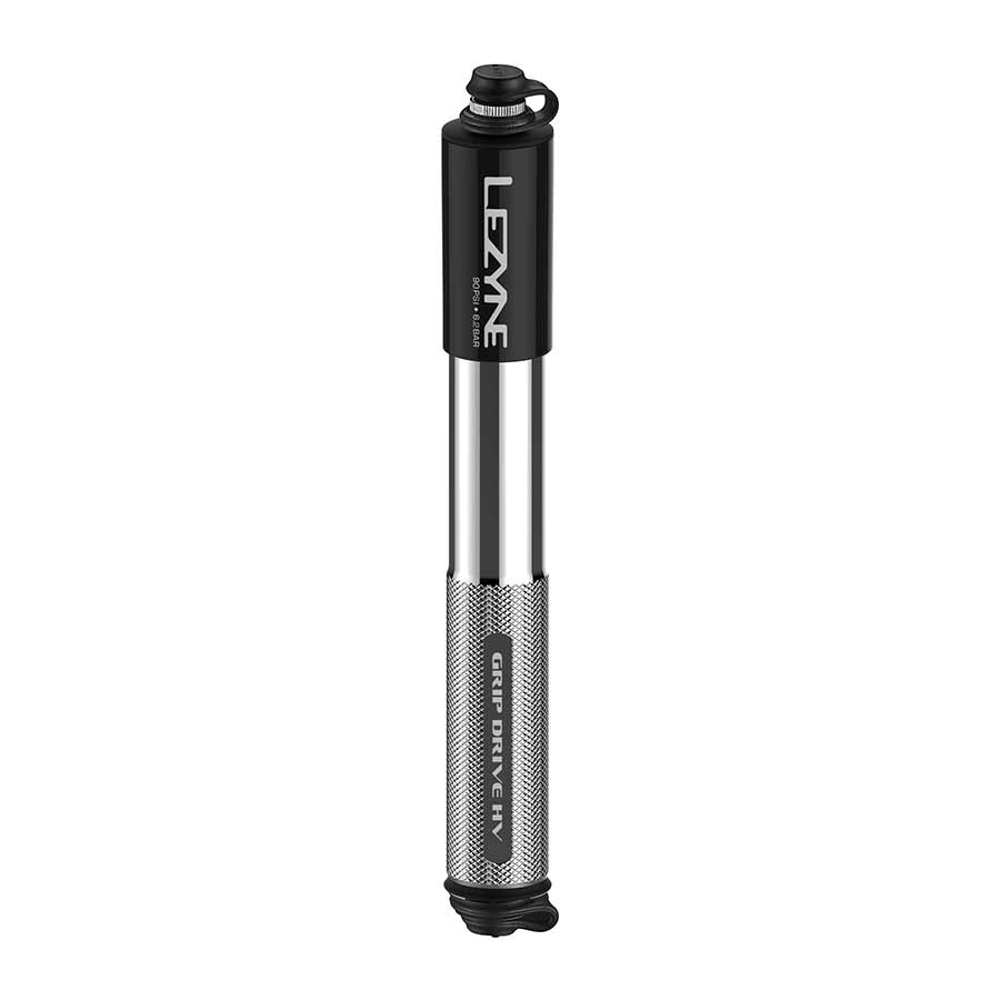 Hand Pumps Lezyne Lezyne Grip Drive HV Pump Medium Silver Light Gray