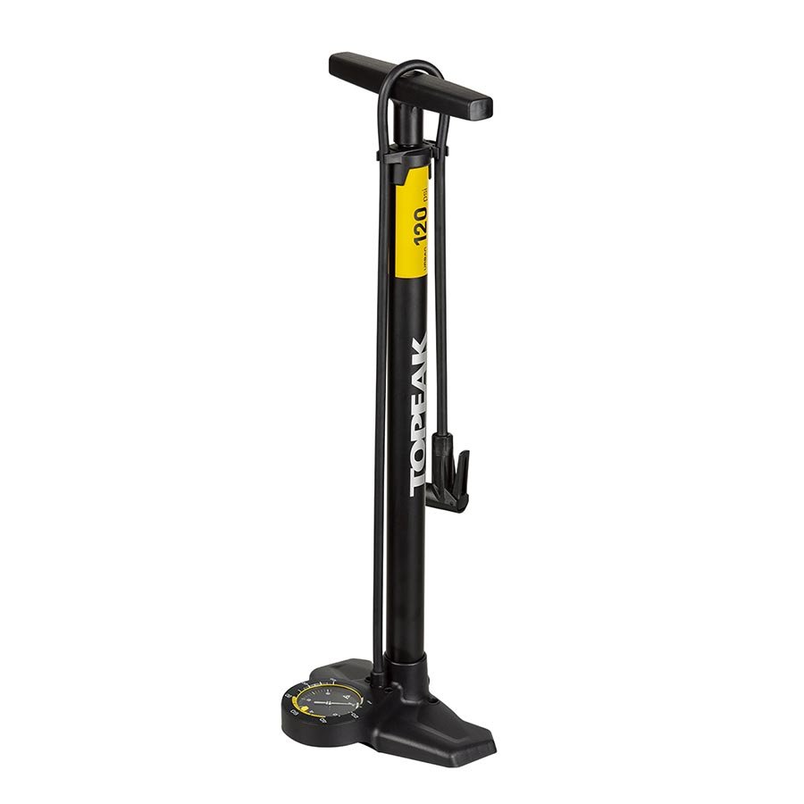 Floor Pumps Topeak Topeak Joeblow Urban Ex Floor Pump - Steel Barrel / Plastic Base  3.5" Base Mount Gauge 120 Psi /8 Bar Smarthead BLK/Sand Dark Slate Gray