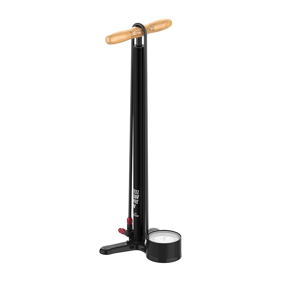 Floor Pumps Lezyne Lezyne Steel HV Floor Drive Pump - Flat Black Gray