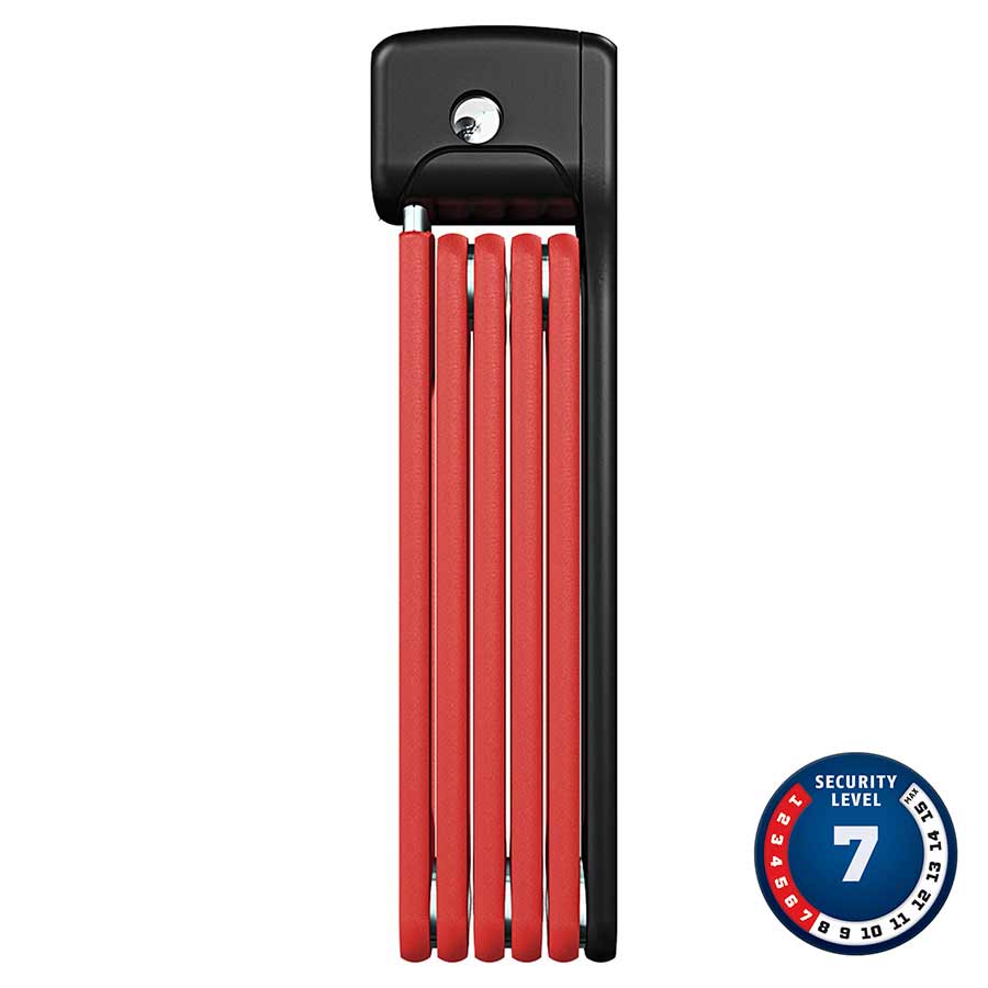 Folding Locks Abus Abus Bordo Ugrip Lite 6055 Folding Lock Key 5mm 85cm  2.8 Red Maroon