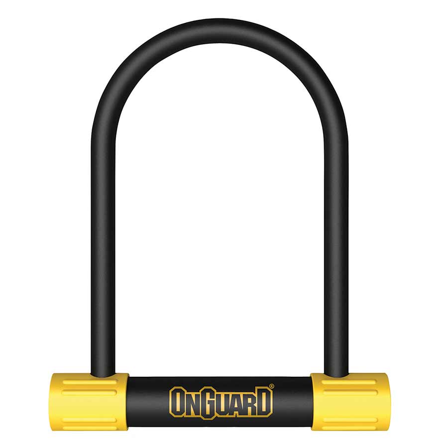 U-Lock OnGuard OnGuard BullDog Series U-Lock - 4.5 x 9" Keyed Black/Yellow Includes bracket Light Goldenrod