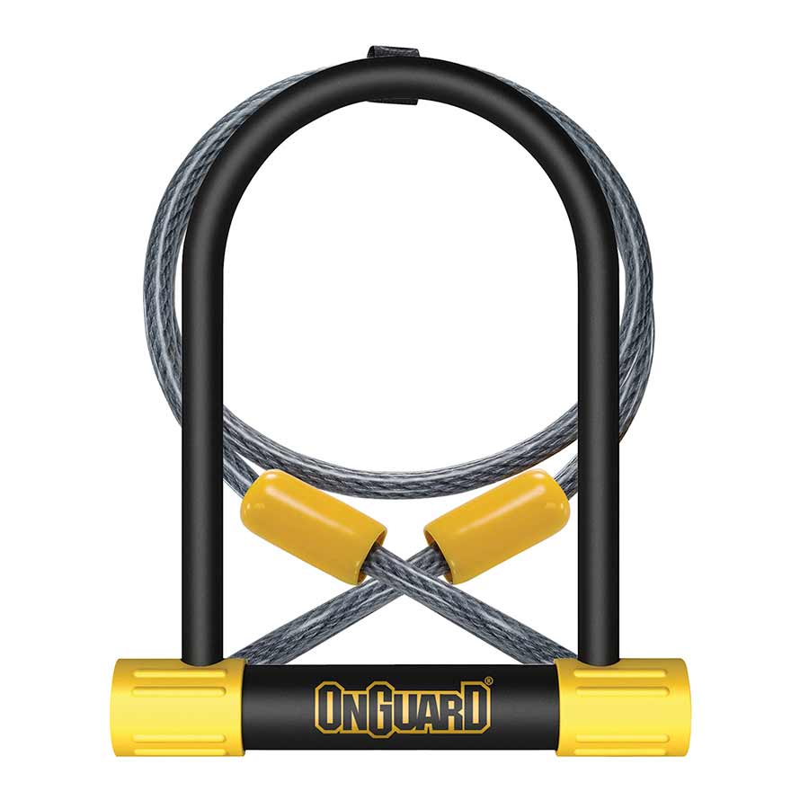U-Lock OnGuard OnGuard BullDog Series U-Lock - 4.5 x 9" Keyed BLK Includes 4 cable bracket Light Goldenrod