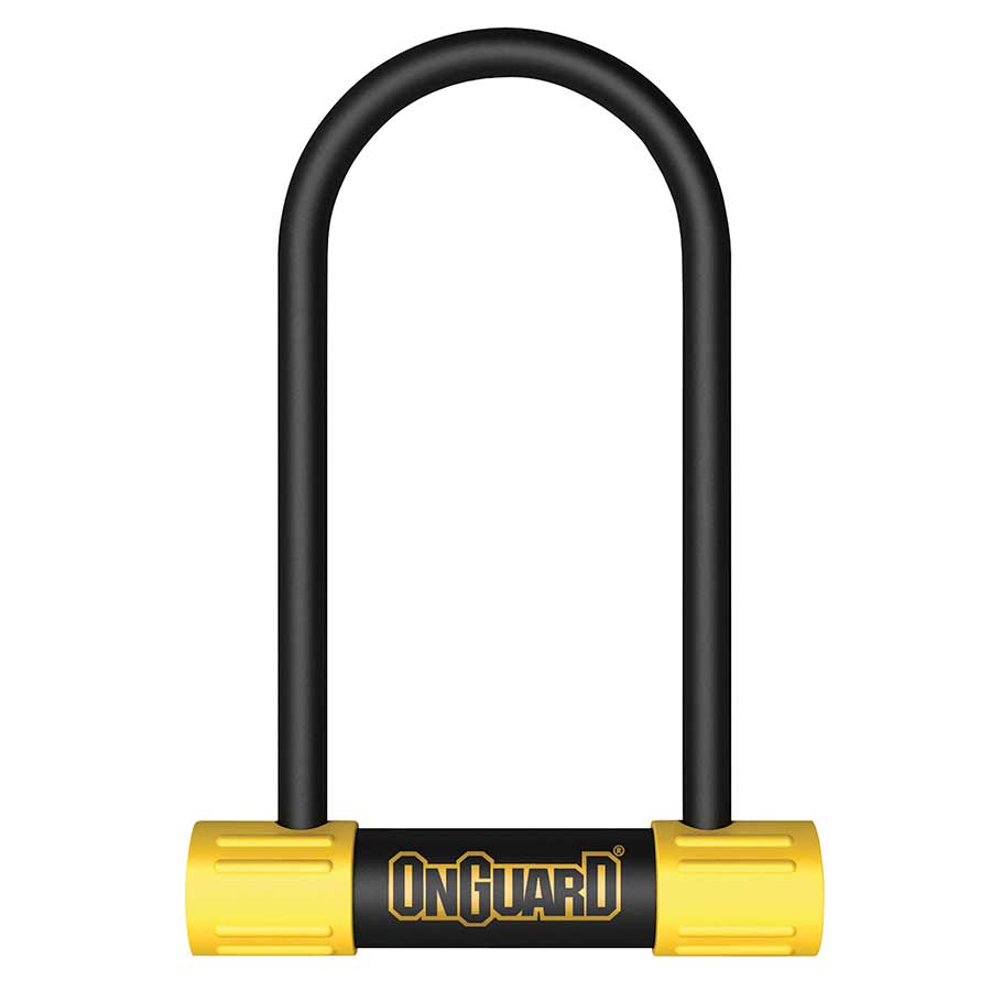 U-Lock OnGuard OnGuard BullDog Series U-Lock - 3.5 x 7" Keyed Black/Yellow Includes bracket Light Goldenrod
