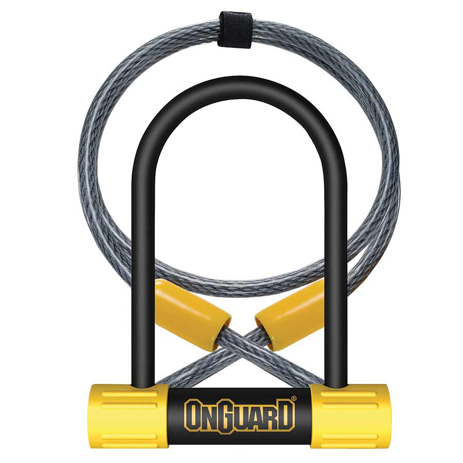 U-Lock OnGuard OnGuard BullDog Series U-Lock - 3.5 x 5.5" Keyed BLK/YLW Includes 4 cable bracket Dark Slate Gray