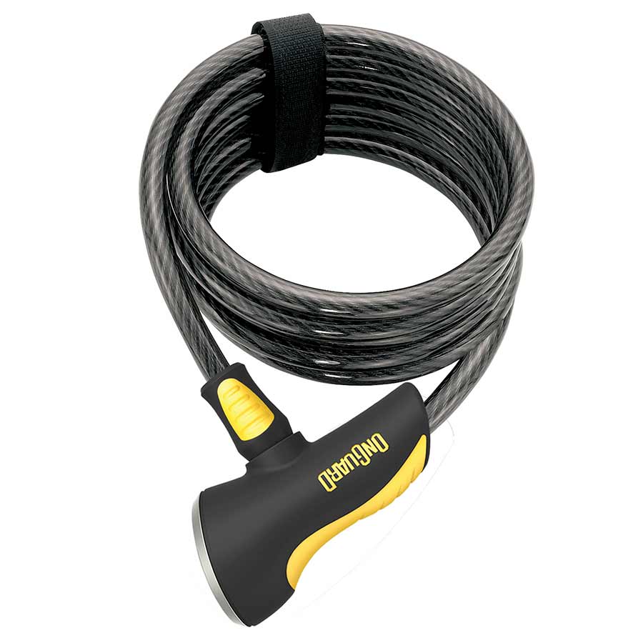 Cable Locks OnGuard OnGuard Doberman Cable Lock with Key: 6 x 12m Gray/Black/Yellow Dark Slate Gray