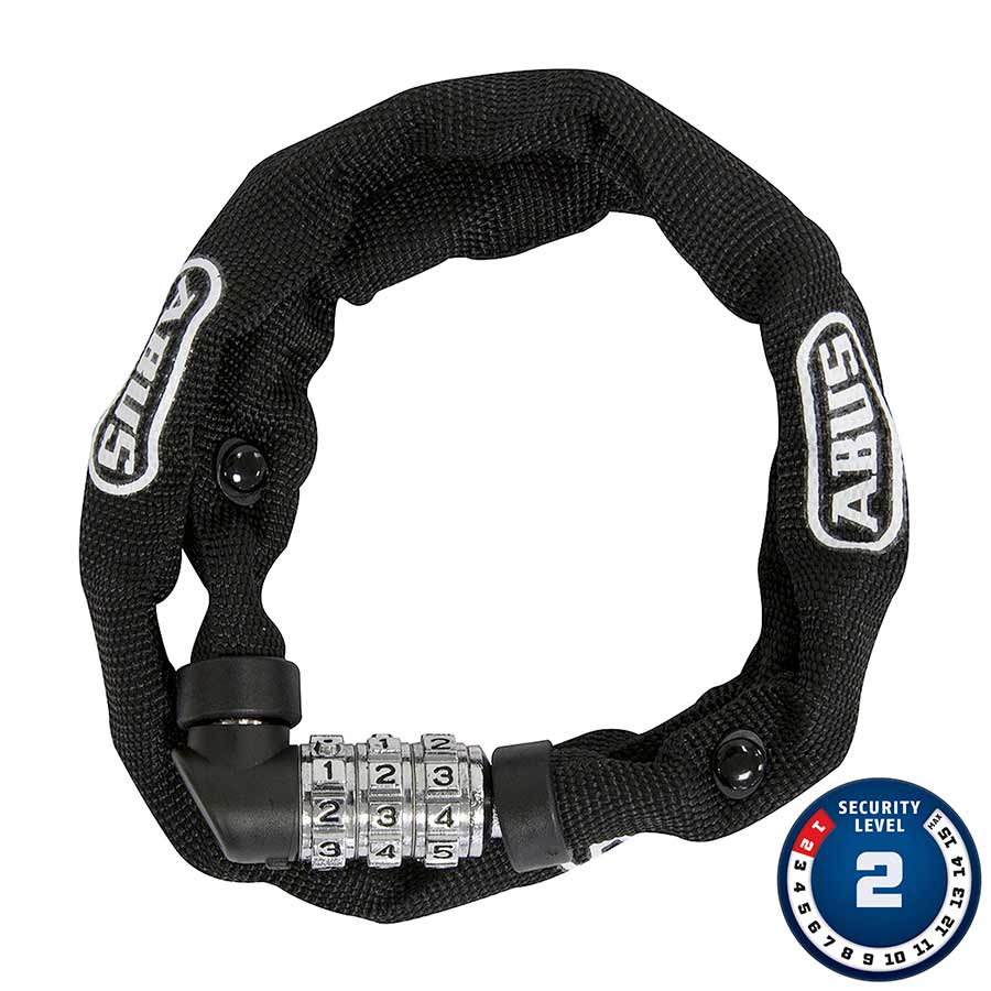 Chain Locks Abus Abus 1200 Web Chain Lock Combo 4mm 110cm 3.6 Black Black