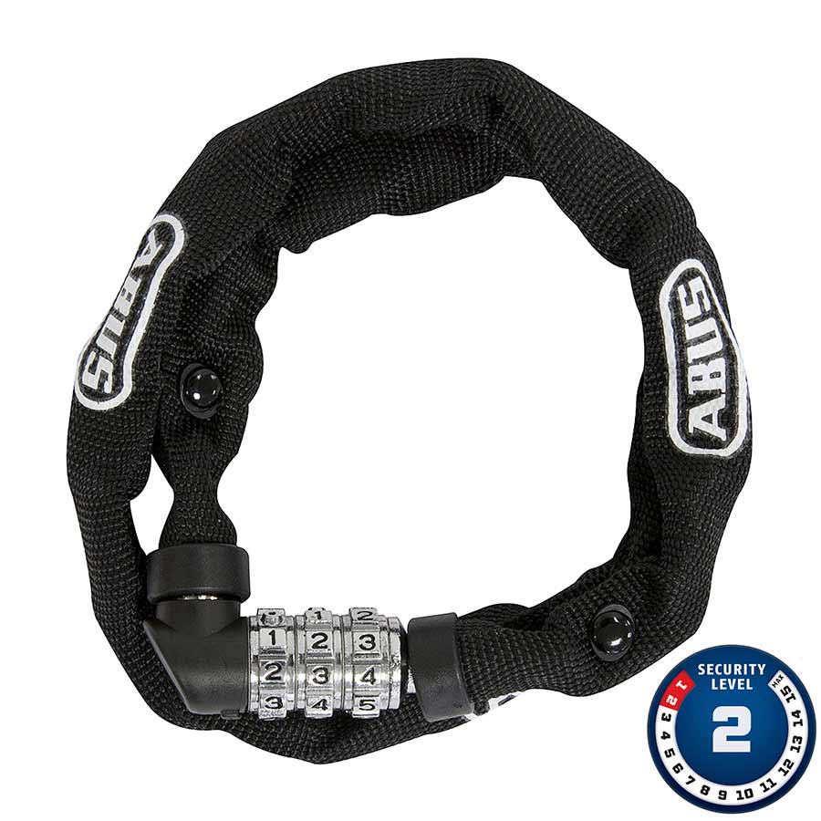 Chain Locks Abus Abus 1200 Web Chain Lock Combo 4mm 60cm 2 Black Black
