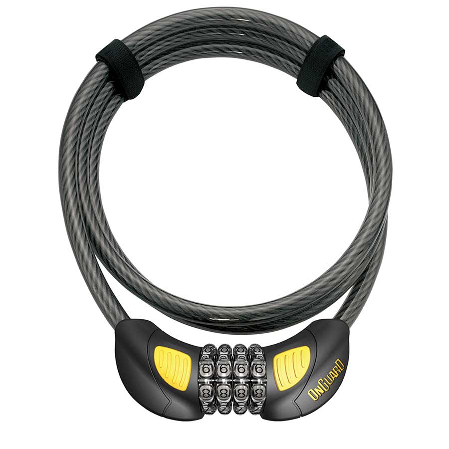 Locks OnGuard OnGuard Terrier Combo Cable Lock 2134mm x 6mm Dark Slate Gray