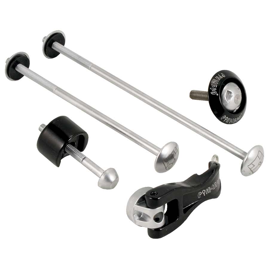Wheel/Frame Lock Pinhead Pinhead 4-Pack Lockset: Wheel Skewer Set Seat Fork Top Cap Gray