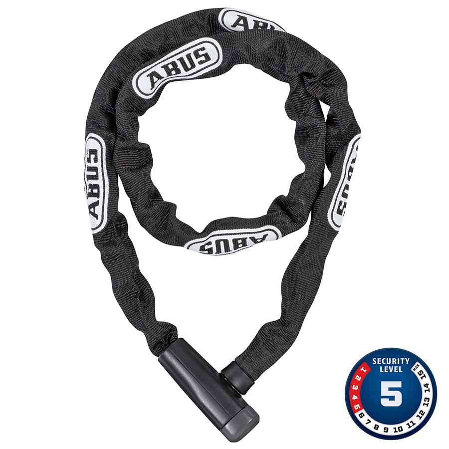 Chain Locks Abus ABUS Steel-O-Chain 5805K Keyed Lock: 75/5mm Black Dark Slate Gray