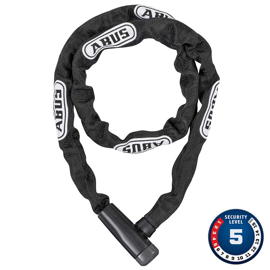 Chain Locks Abus ABUS Steel-O-Chain 5805K Keyed Lock: 110/5mm Black Dark Slate Gray