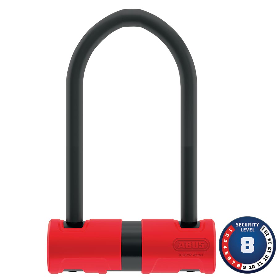 U-Lock Abus Abus 440A Alarm U-Lock - 4.2 x 6.3" Keyed Black/Red Includes bracket Dark Slate Gray