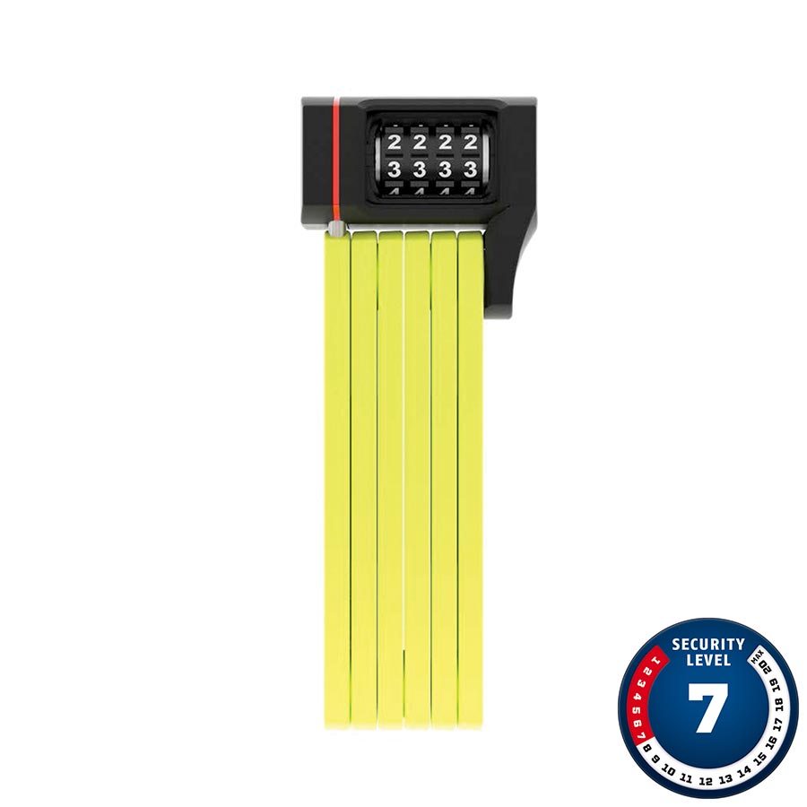 Folding Locks Abus Abus Bordo uGrip 5700C Folding Lock Combination 80cm 2.6 5mm Green Light Goldenrod