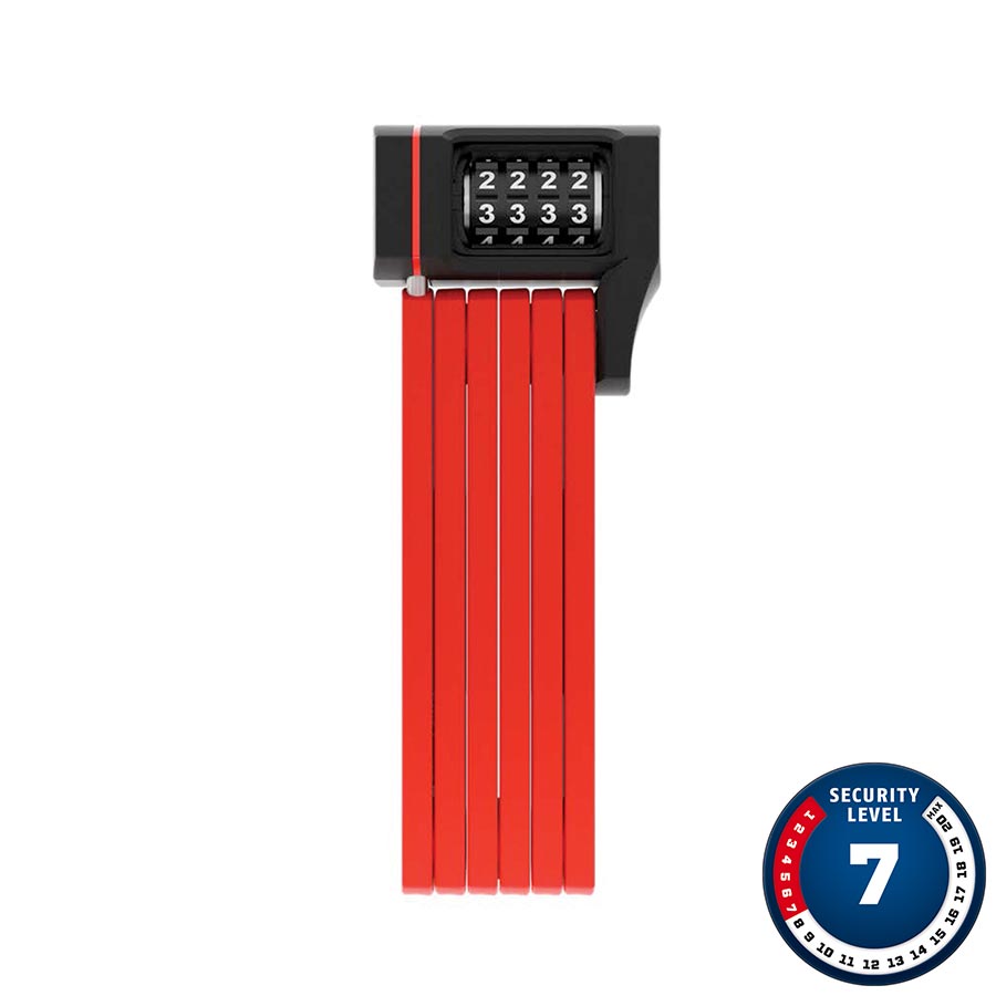 Folding Locks Abus Abus BORDO 5700c Combination Folding Lock - 80cm Red Firebrick