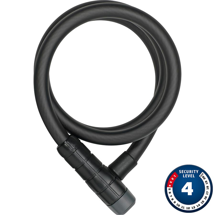 Cable Locks Abus Abus Racer 6412K Cable Lock - Keyed 2.8 12mm With Bracket Black Dark Slate Gray