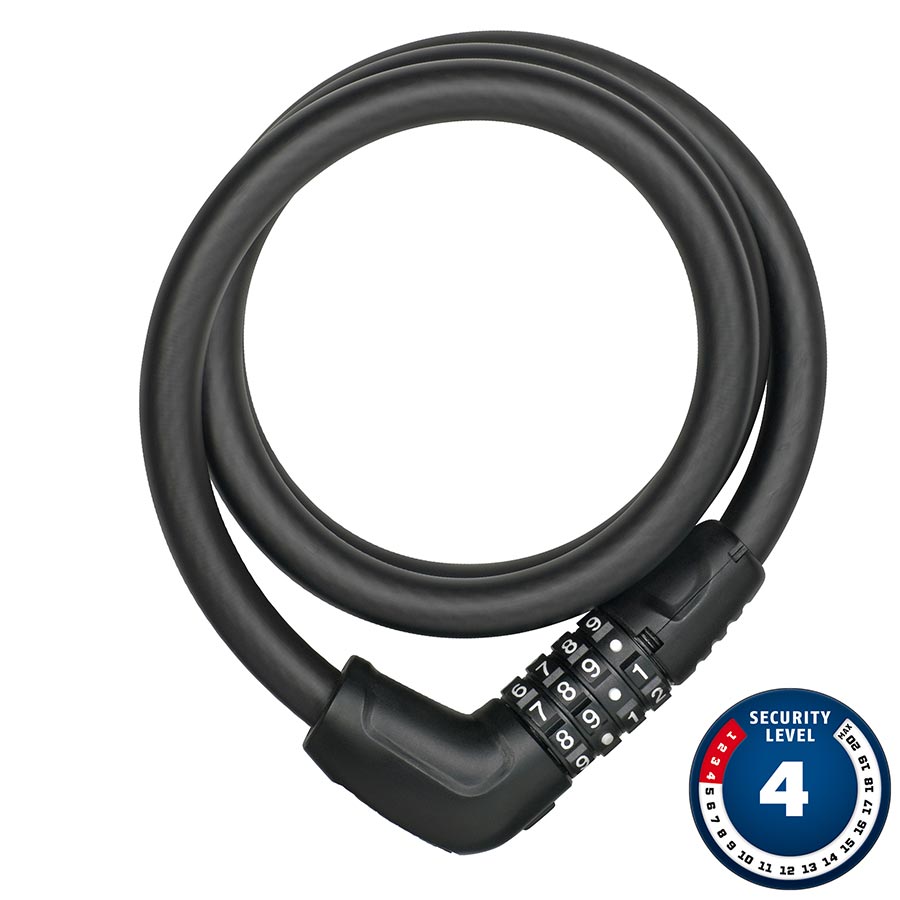 Cable Locks Abus Abus Tresor 6412C Cable Lock - Combination 2.8 With Bracket Black Dark Slate Gray