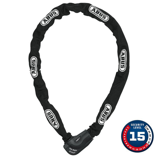 Chain Locks Abus Abus Granit CityChain XPlus 1060K Chain Lock Key 10mm 140cm 4.6 Black Dark Slate Gray