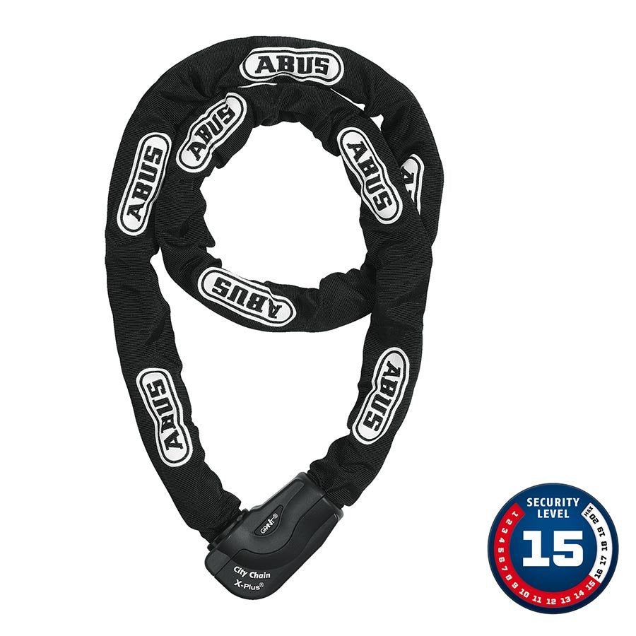 Chain Locks Abus Abus Granit CityChain XPlus 1060K Chain Lock Key 10mm 170cm 5.6 Black Dark Slate Gray