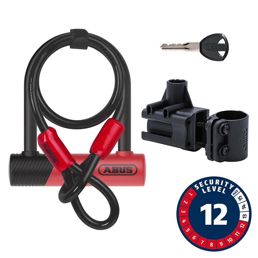 U-Lock Abus Abus 420K/150HB140 USH + Cobra 10/120 U-Lock - Black Dark Slate Gray