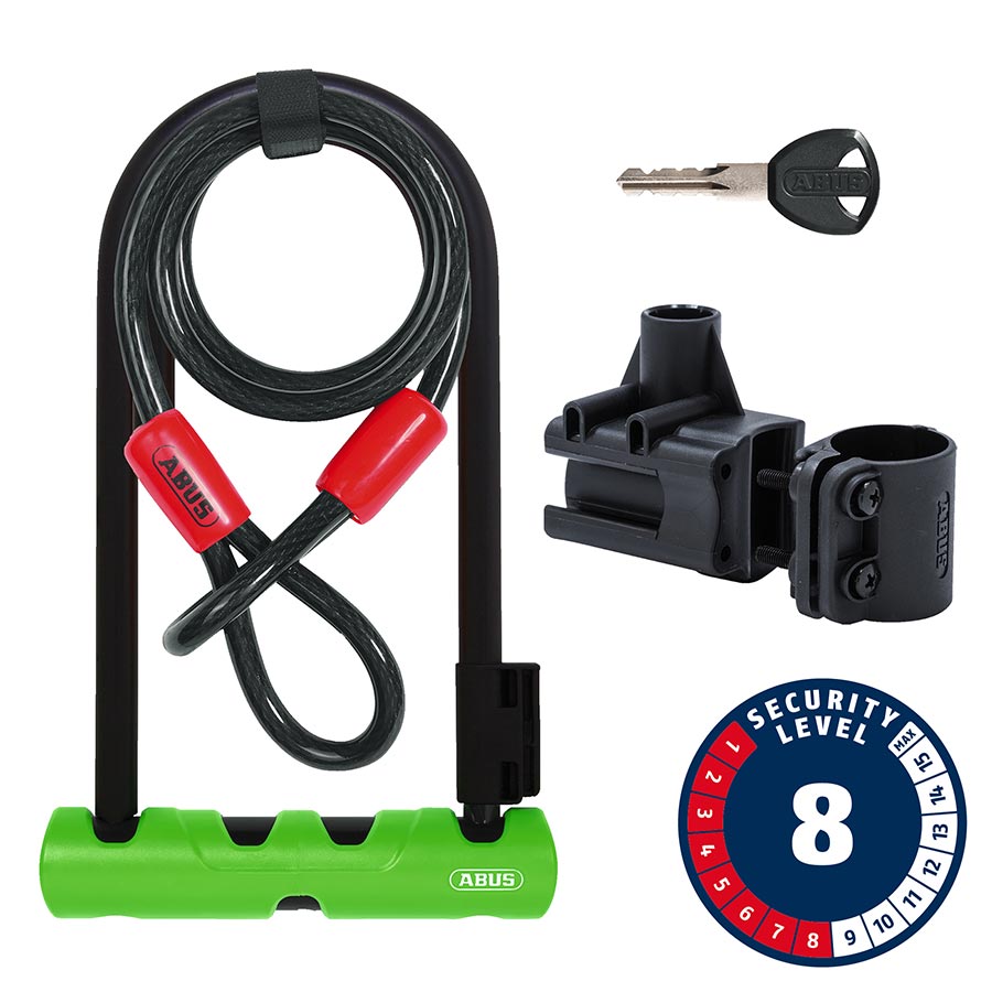 U-Lock Abus Abus 410K/170HB230 SH Ultra + Cobra U-Lock - Green Dark Slate Gray