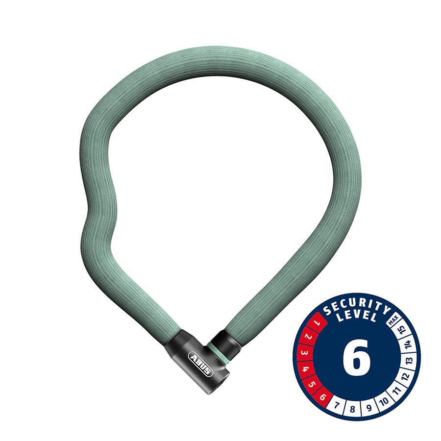 Chain Locks Abus Abus Goose 4204K Chain Lock Key 4mm 110cm 3.6 Mint Slate Gray