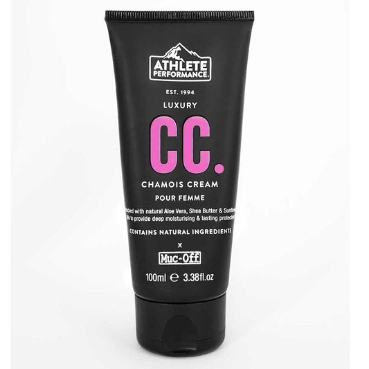 Anti Chafe Muc-Off Athlete Performance by Muc-Off Womens Luxury CC Chamois Cream: 100ml Tube White Smoke