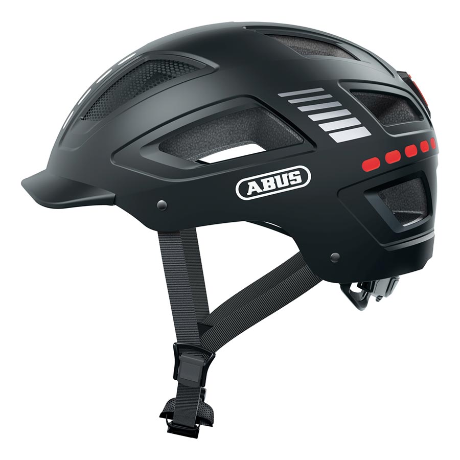 Helmets Abus Abus Hyban 2.0 LED Helmet - Signal Black Medium Dark Slate Gray