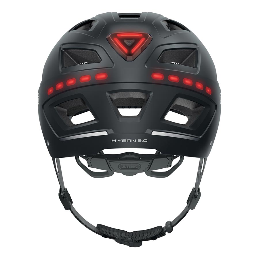Helmets Abus Abus Hyban 2.0 LED Helmet - Signal Black Large Dark Slate Gray