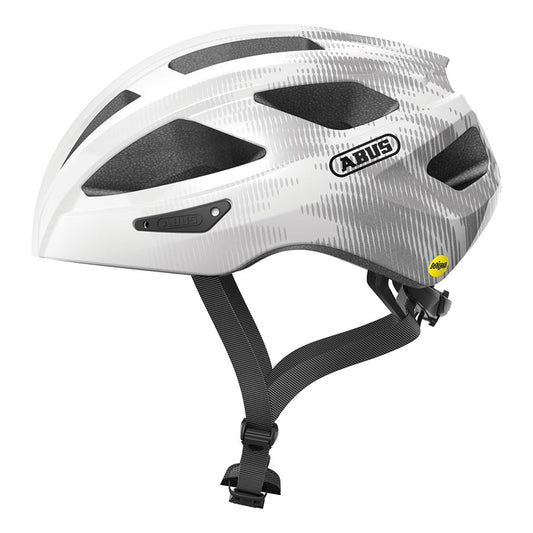 Helmets Abus Abus Macator MIPS Helmet - White Silver Medium Light Gray
