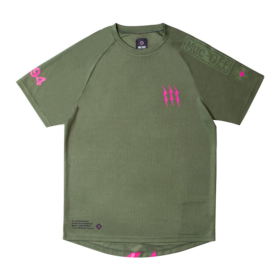 Jerseys Muc-Off Muc-Off Riders SS Jersey Short Sleeves Men Green S Dim Gray
