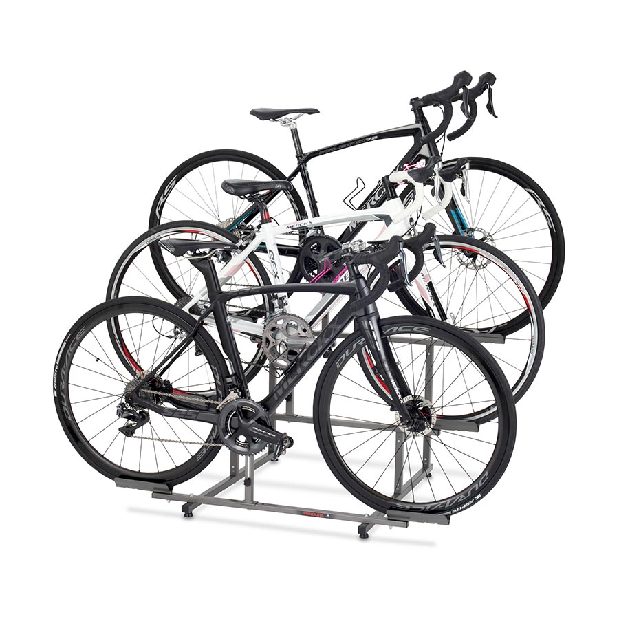 Bicycle Storage Minoura Minoura 971-3U Bikes: 3 On the floor Light Gray