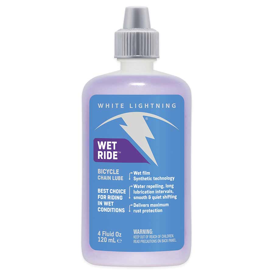 Degreaser / Cleaner White Lightning White Lightning Wet Ride Bike Chain Lube - 4oz Drip Steel Blue