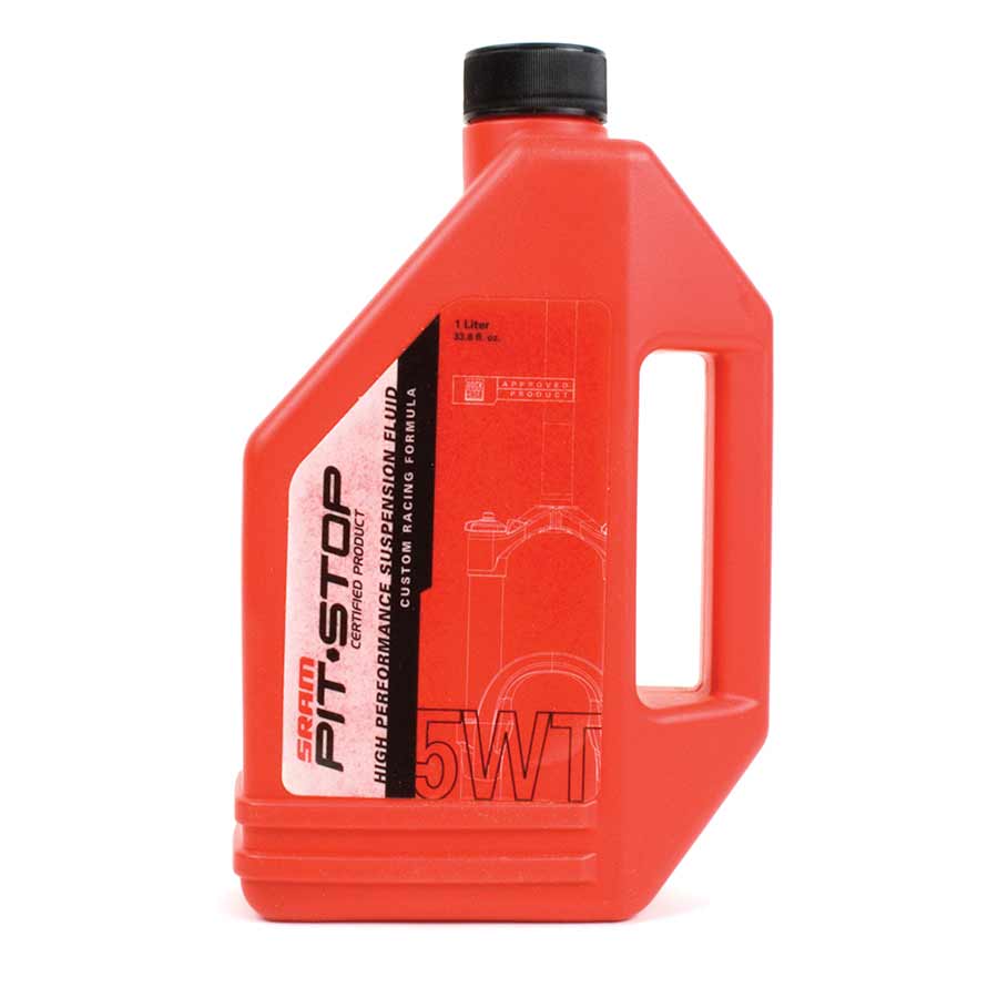 Suspension Tools RockShox RockShox Suspension Oil 5wt 1 Liter Bottle Fork Damper Tomato
