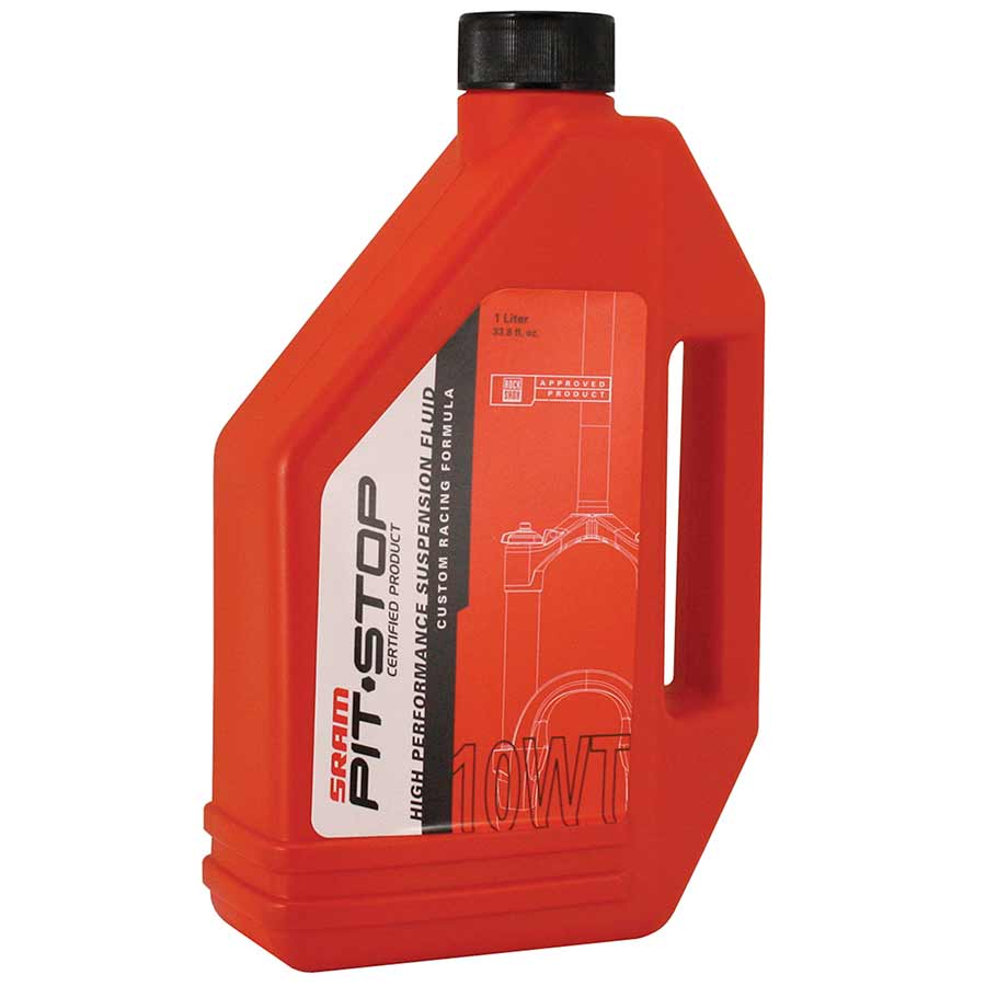 Suspension Tools RockShox RockShox Suspension Oil 10wt 1 Liter Bottle Firebrick
