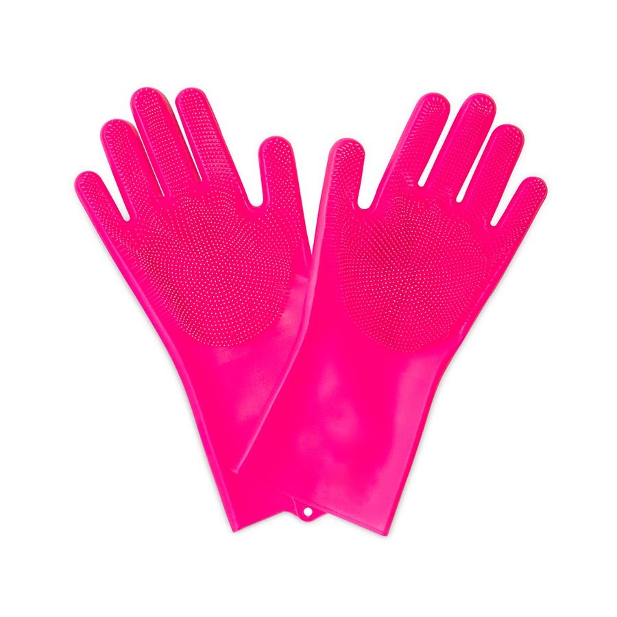 Cleaning Tools Muc-Off Muc-Off Deep Scrubber  Cleaning Glove - Silicone Dishwasher Safe Large Deep Pink