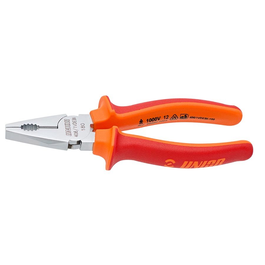 Pliers Unior Unior Combination Pliers Red/Orange Chocolate