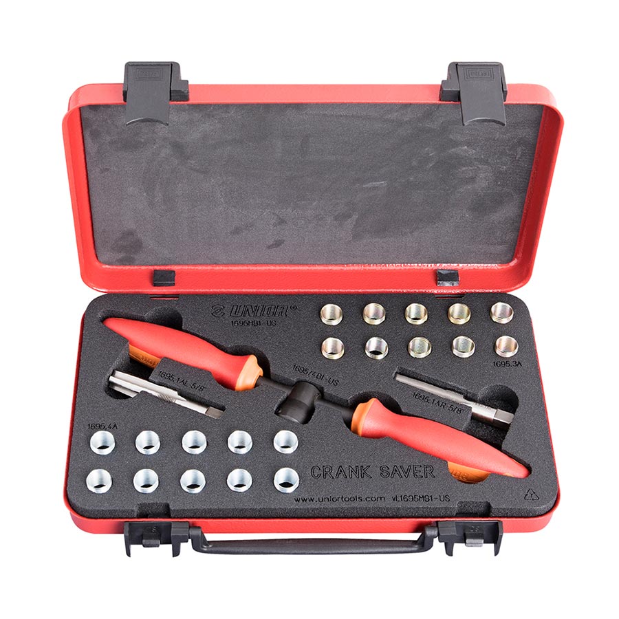 Pedal Tools Unior Unior Crank Saver Kit Red/Orange Kit Dim Gray