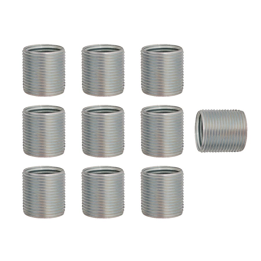 Thread Repair Unior Unior Proprietary Crank Repair Pedal Thread Inserts Left Crankarm 9/16" 10 Pack Silver Dark Gray
